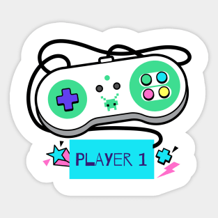 Player 1 Retro Controller Sticker